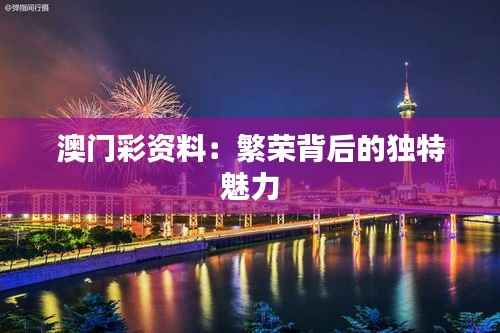 澳门彩资料：繁荣背后的独特魅力