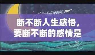 断不断人生感悟,要断不断的感情是什么