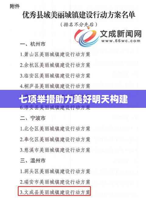 七项举措助力美好明天构建