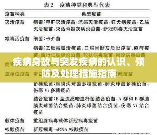 疾病身故与突发疾病的认识、预防及处理措施指南