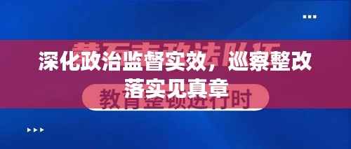 深化政治监督实效，巡察整改落实见真章