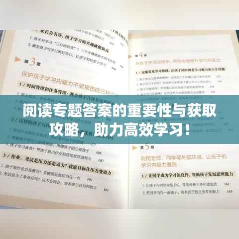 阅读专题答案的重要性与获取攻略,助力高效学习!