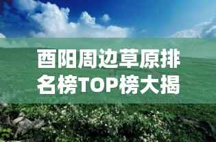 酉阳周边草原排名榜TOP榜大揭秘!最新排名榜单来袭!
