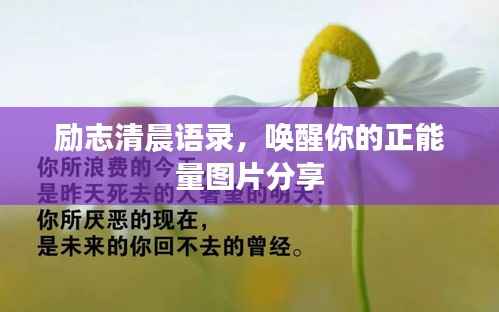 励志清晨语录,唤醒你的正能量图片分享