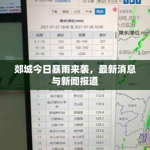郯城今日暴雨来袭,最新消息与新闻报道