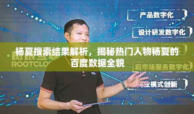 杨夏搜索结果解析,揭秘热门人物杨夏的百度数据全貌